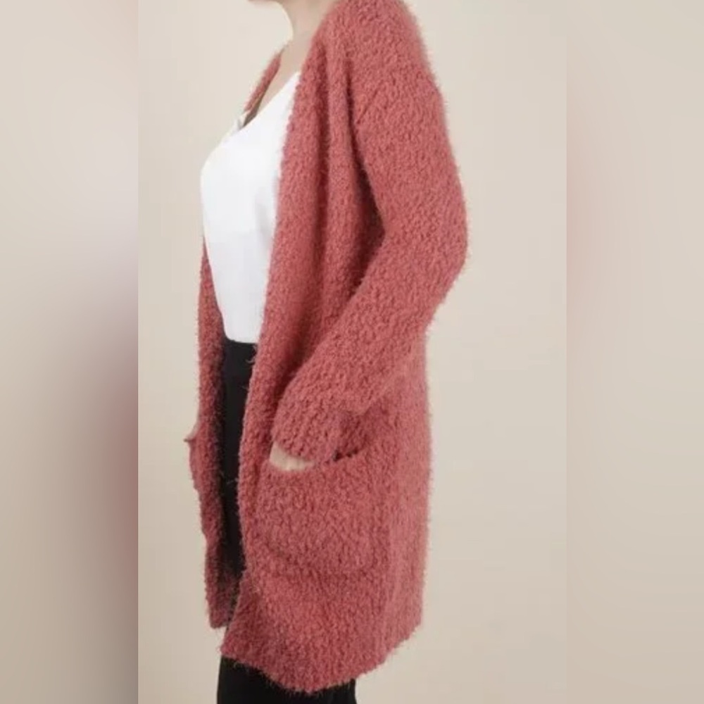 Love Tree Women's Cozy Rust Cardigan